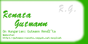 renata gutmann business card